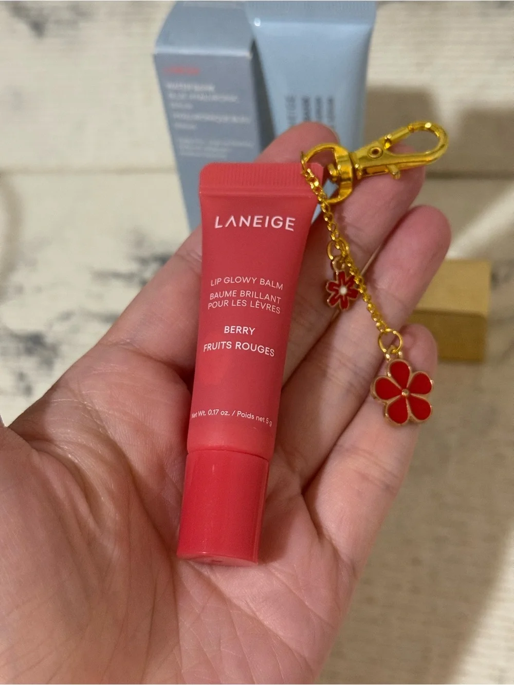 Laneige Berry Lip Glowy Balm & Water Bank Hyaluronic Serum
